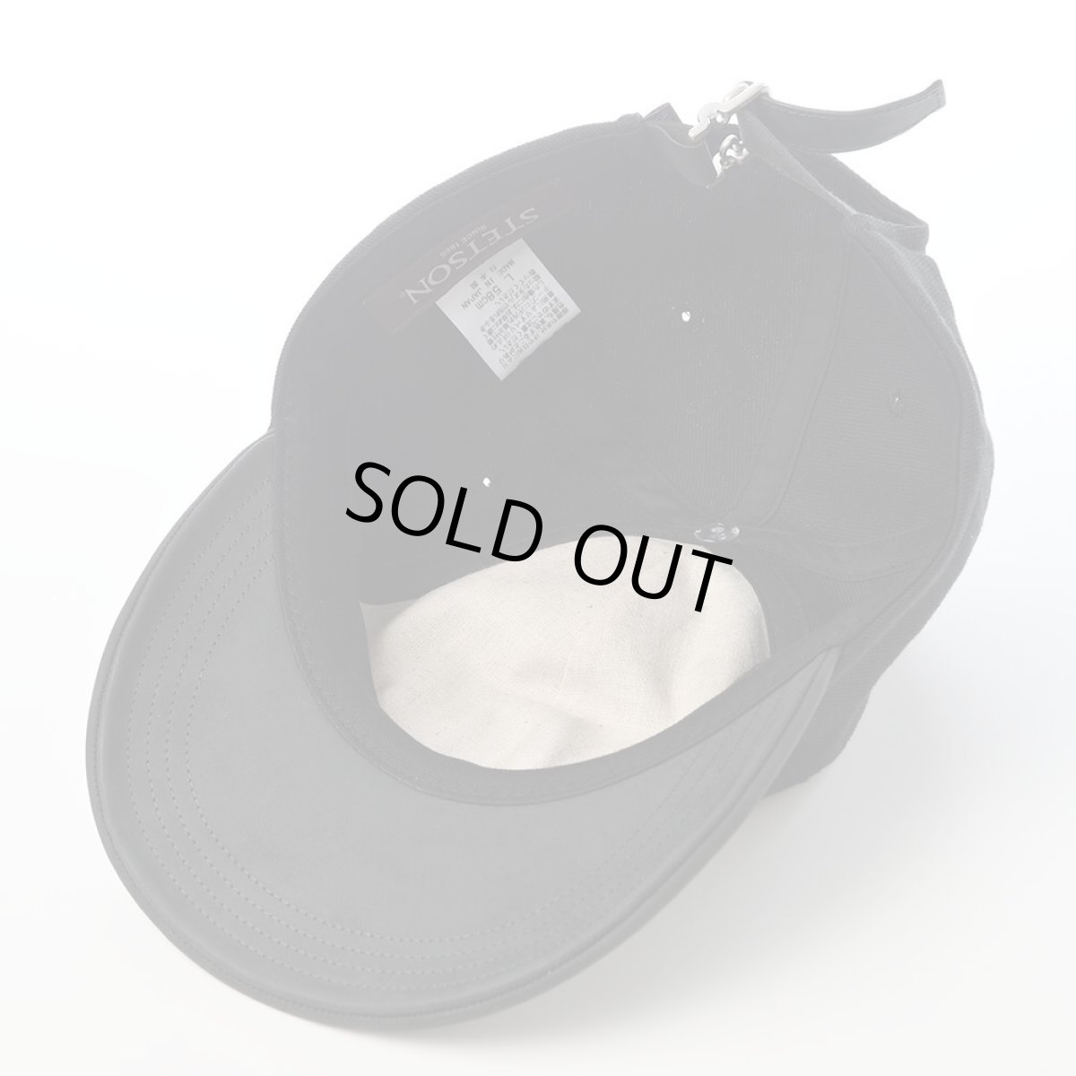 画像4: VINTAGE LEATHER PATCH CAP（ヴィンテージ レザー パッチ キャップ） SE882 ブラック (4)