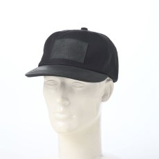 画像5: VINTAGE LEATHER PATCH CAP（ヴィンテージ レザー パッチ キャップ） SE882 ブラック (5)