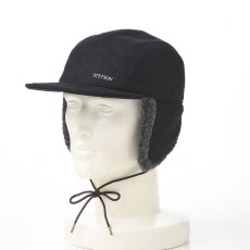 画像7: MELTON PILOT CAP（メルトン パイロットキャップ） 109205 ブラック (7)