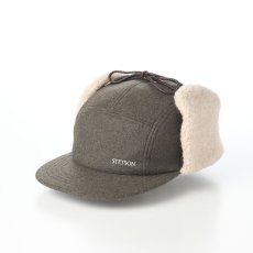 画像1: MELTON PILOT CAP（メルトン パイロットキャップ） 109205 カーキ (1)