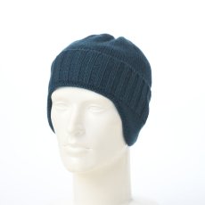 画像1: LAMBSWOOL EAR KNIT WATCH（ラムウール イヤーニットワッチ） 109214 ブルー (1)