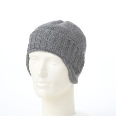画像1: LAMBSWOOL EAR KNIT WATCH（ラムウール イヤーニットワッチ） 109214 グレー (1)