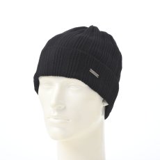 画像1: CASHMERE KNIT WATCH（カシミヤ ニットワッチ） 109215 ブラック (1)