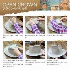 画像9: VINTAGE OPENCROWN 1940's（ヴィンテージ オープンクラウン 1940’ｓ） 109217 チャコール (9)