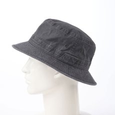 画像8: COTTON OVERDYE WASHED HAT（コットンオーバーダイウォッシュドハット）SE076 ブラック (8)