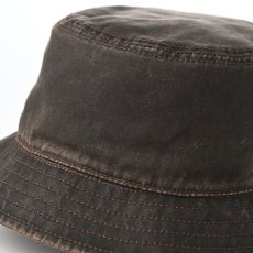 画像4: PU COATING BUCKET HAT(PUコーティング バケットハット) ST234 ダークブラウン (4)