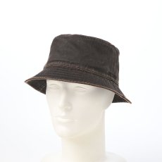 画像6: PU COATING BUCKET HAT(PUコーティング バケットハット) ST234 ダークブラウン (6)