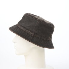 画像7: PU COATING BUCKET HAT(PUコーティング バケットハット) ST234 ダークブラウン (7)