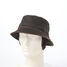 画像8: PU COATING BUCKET HAT(PUコーティング バケットハット) ST234 ダークブラウン (8)