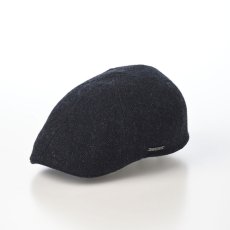 画像1: SHETLAND LAMBS WOOL HUNTING（シェットランドラムズウール ハンチング） ST238EU ネイビー (1)
