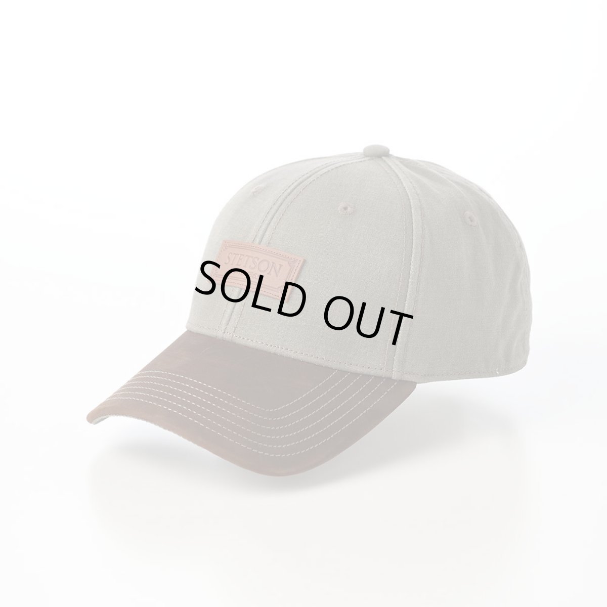 画像1: BASEBALL CAP COTTON LEATHRE（ベースボールキャップ コットンレザー） ST250EU ブラウン (1)