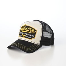 画像1: TRUCKER CAP AMERICN HERITAGE（トラッカーキャップ アメリカンヘリテージ） ST255EU ブラック (1)