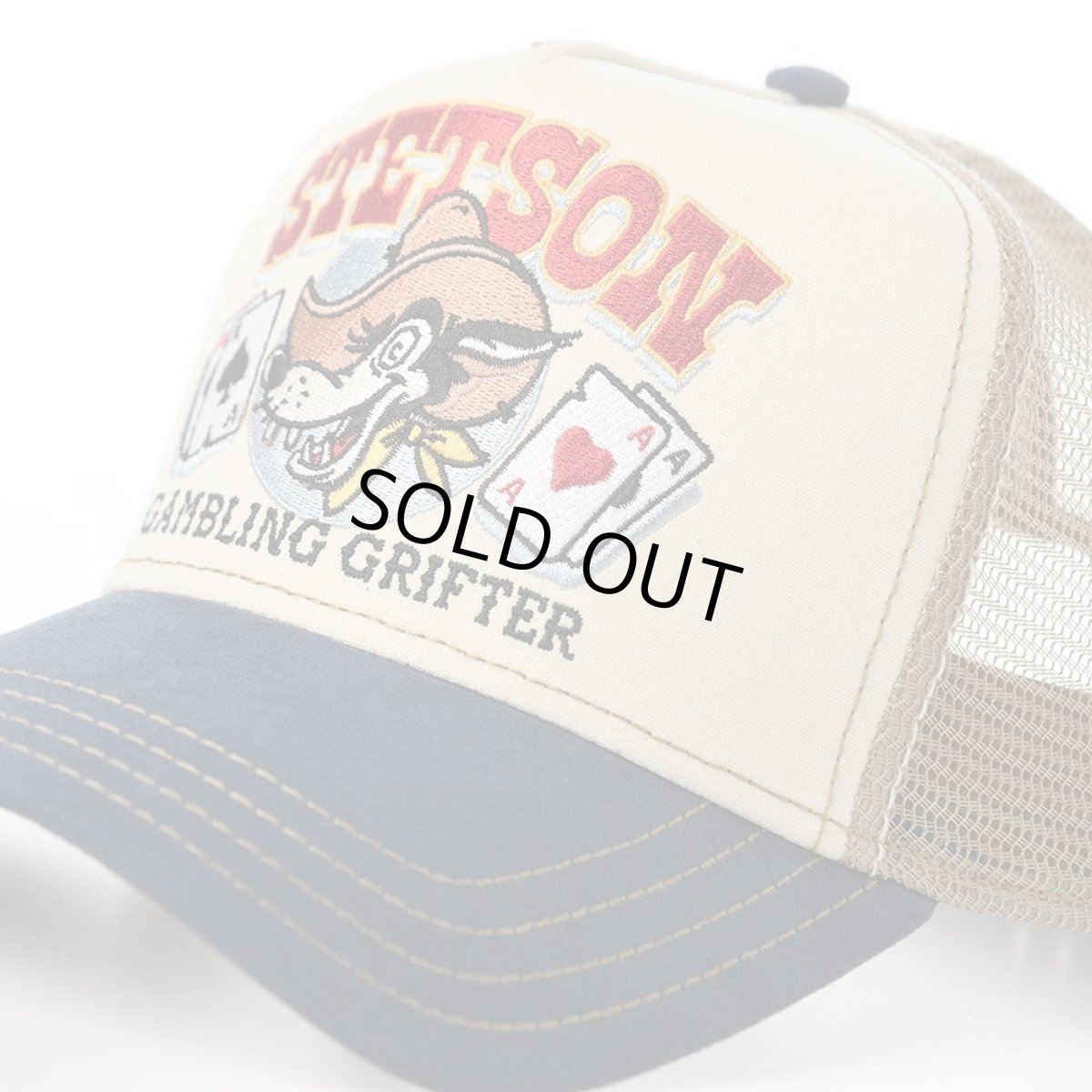 画像3: TRUCKER CAP GAMBLING GRIFTER(トラッカーキャップ ギャンブリンググリフター) ST258EU ネイビー (3)