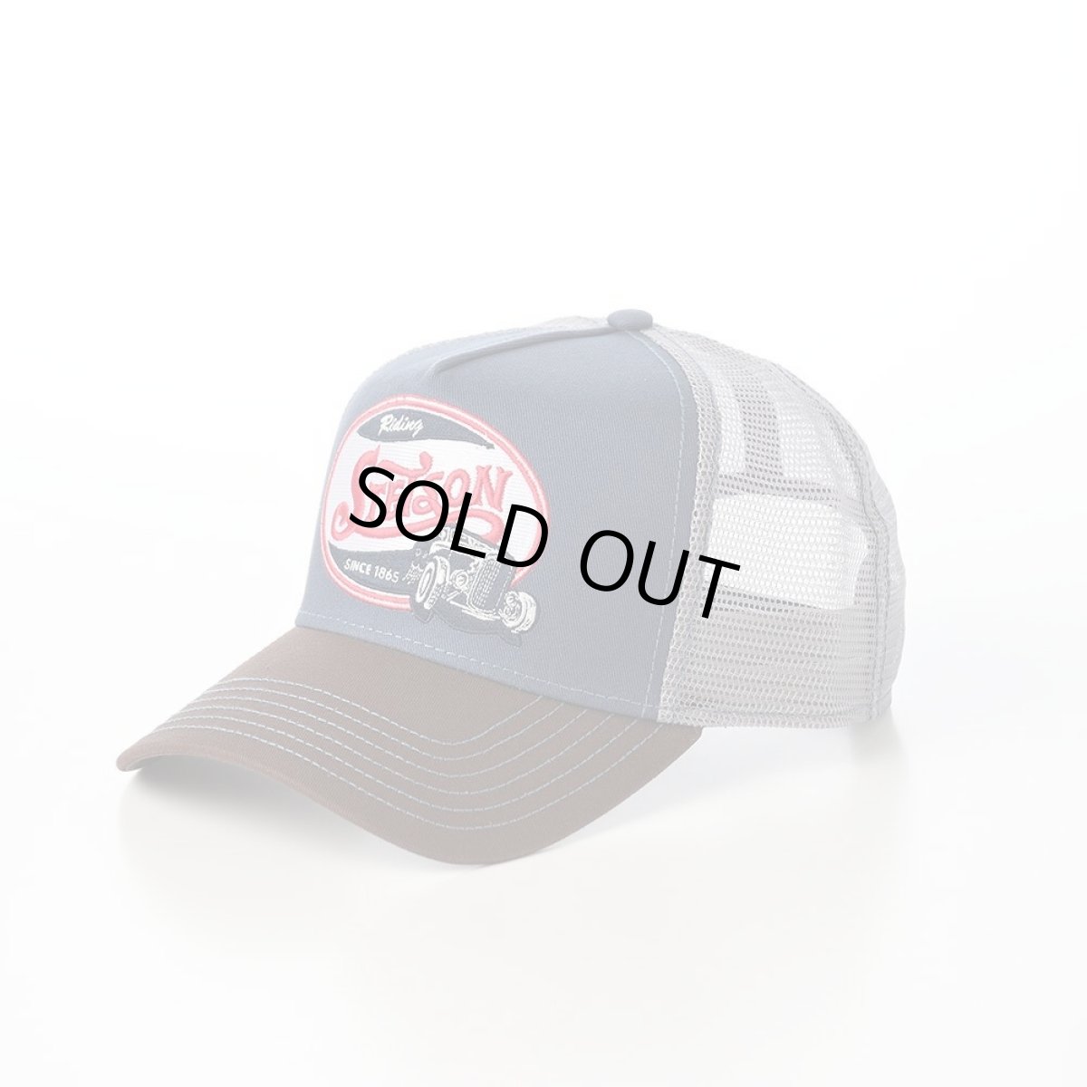 画像1: TRUCKER CAP RIDING HOT ROD（トラッカーキャップ ライディング ホットロッド） ST260EU ブラウン (1)