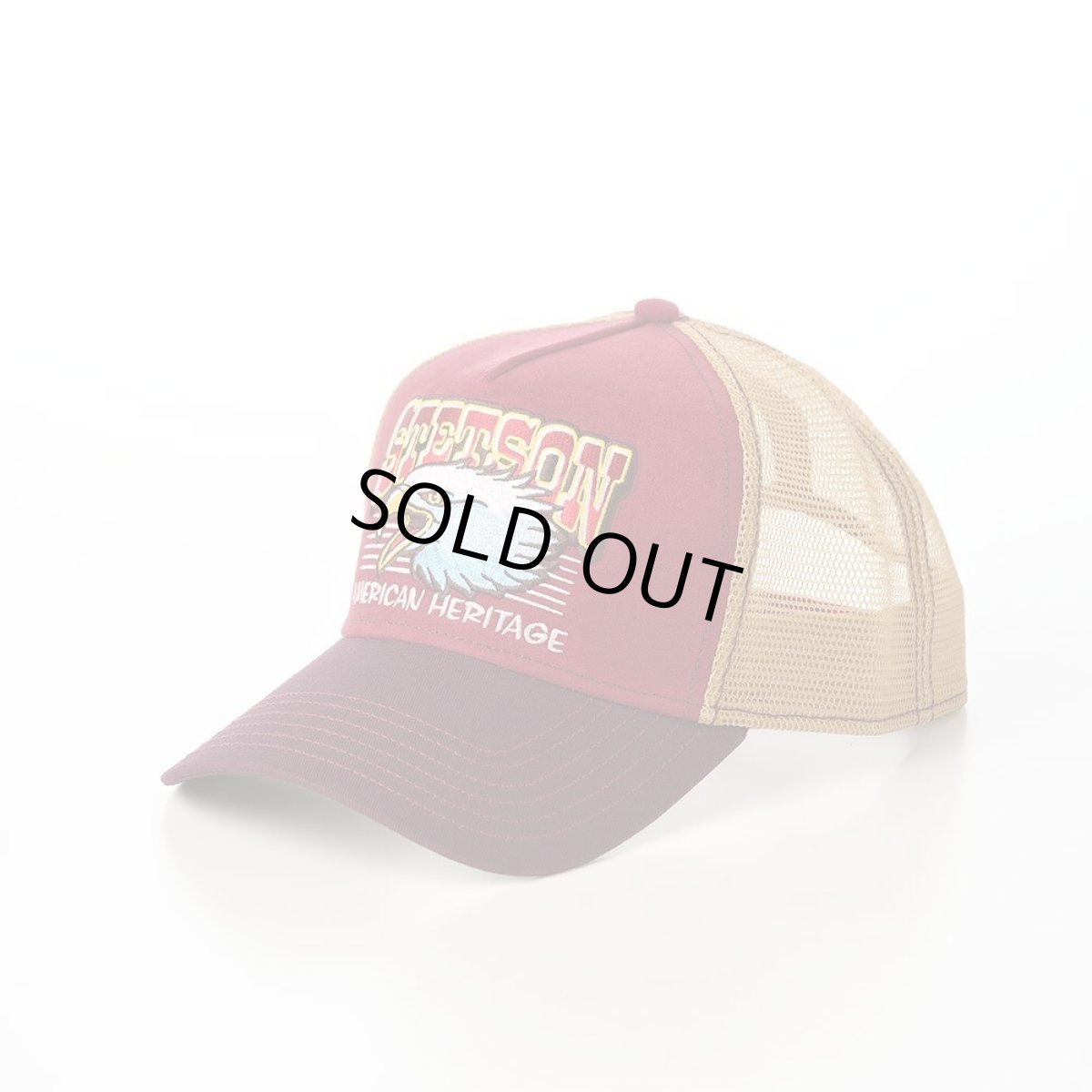 画像1: TRUCKER CAP EAGLE HEAD（トラッカーキャップ イーグルヘッド） ST261EU ワイン (1)