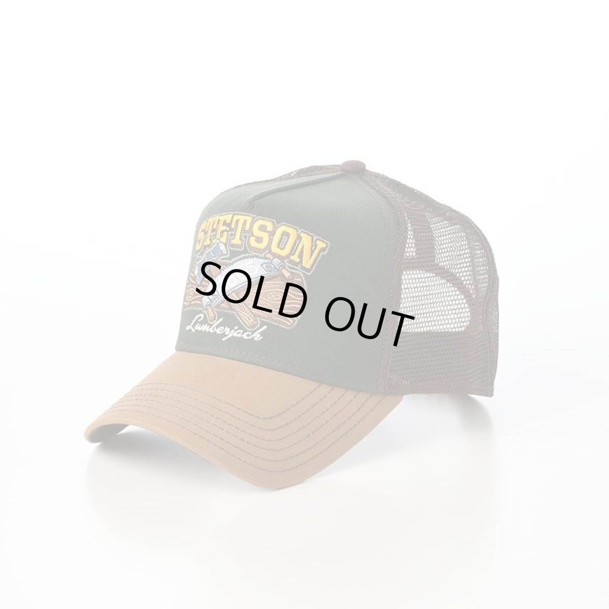 画像1: TRUCKER CAP LUMBERJACK（トラッカーキャップ ランバージャック） ST263EU キャメル (1)