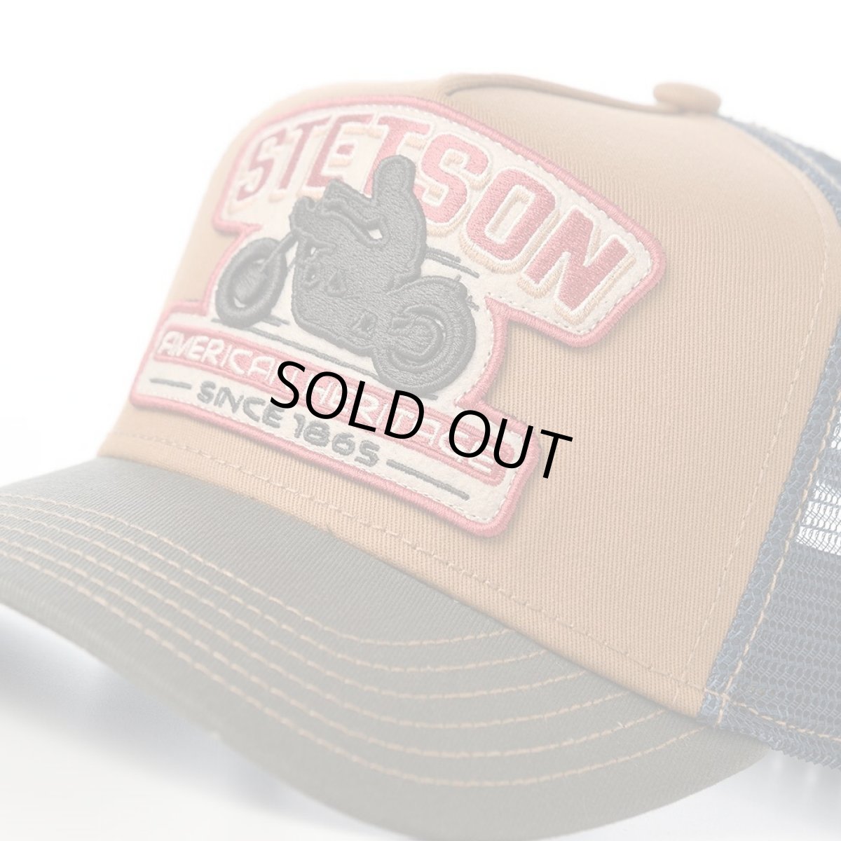 画像3: TRUCKER CAP MOTORCYCLE(トラッカーキャップ モーターサイクル) ST267EU ベージュ (3)