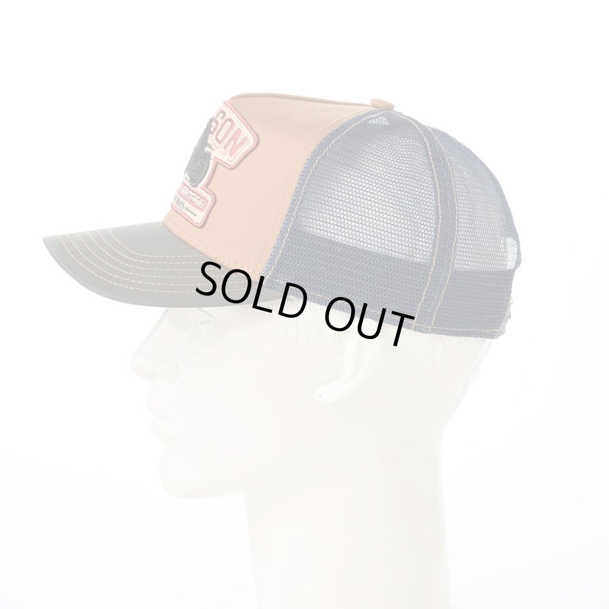 画像6: TRUCKER CAP MOTORCYCLE(トラッカーキャップ モーターサイクル) ST267EU ベージュ (6)