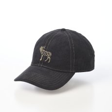 画像1: BASEBALL CAP DEER（ベースボールキャップ ディア） ST308EU ブラック (1)