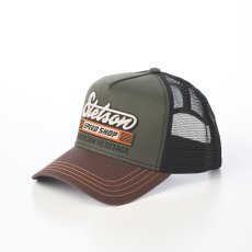 画像1: TRUCKER CAP SPEED SHOP（トラッカーキャップ スピードショップ） ST311EU オリーブ (1)