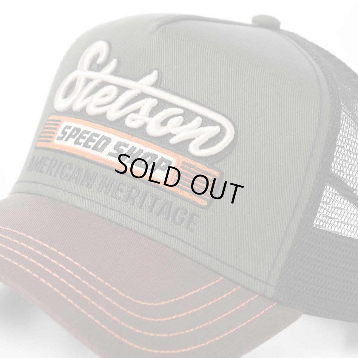 画像3: TRUCKER CAP SPEED SHOP（トラッカーキャップ スピードショップ） ST311EU オリーブ (3)