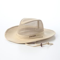 画像1: OUTDOOR AIR LONG BRIM HAT（アウトドア エア ロングブリム ハット） ST316EU ベージュ (1)