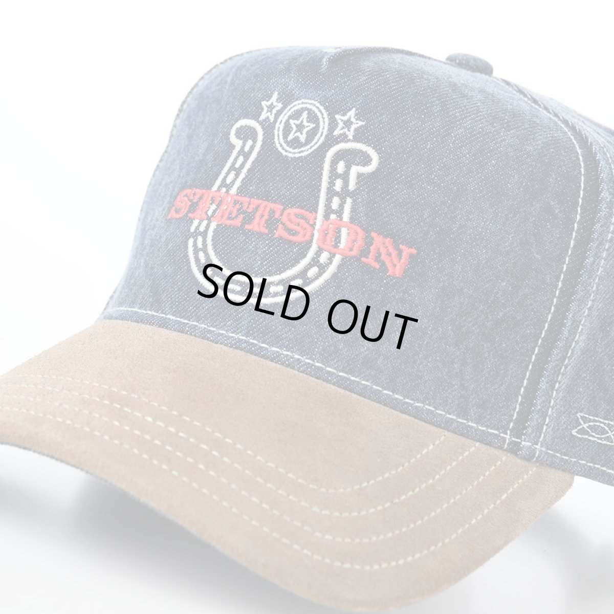 画像3: TRUCKER CAP DENIM WESTERN（トラッカーキャップ デニム ウエスタン） ST325EU ネイビー (3)