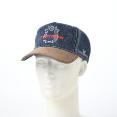 画像5: TRUCKER CAP DENIM WESTERN（トラッカーキャップ デニム ウエスタン） ST325EU ネイビー (5)