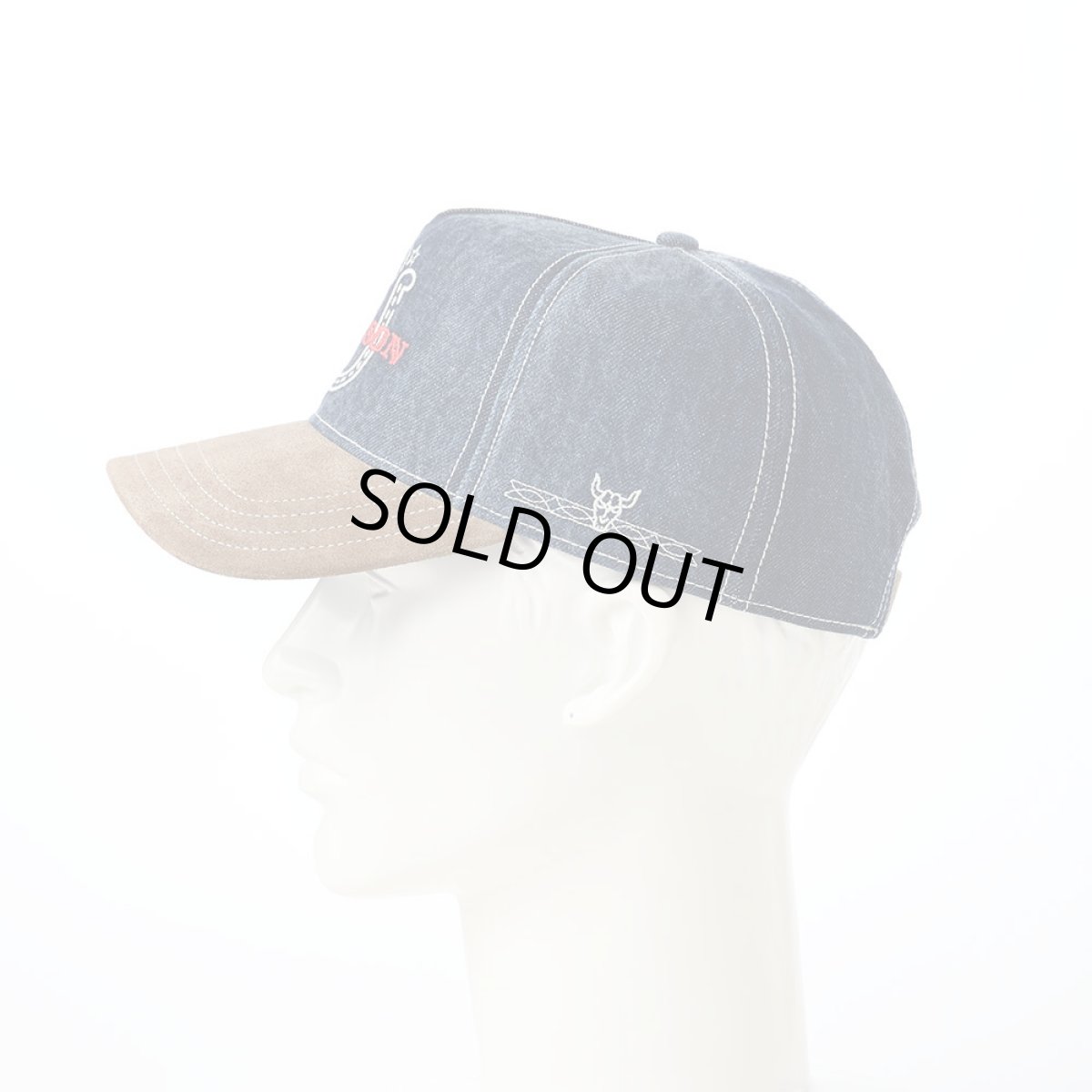 画像6: TRUCKER CAP DENIM WESTERN（トラッカーキャップ デニム ウエスタン） ST325EU ネイビー (6)