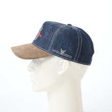 画像6: TRUCKER CAP DENIM WESTERN（トラッカーキャップ デニム ウエスタン） ST325EU ネイビー (6)