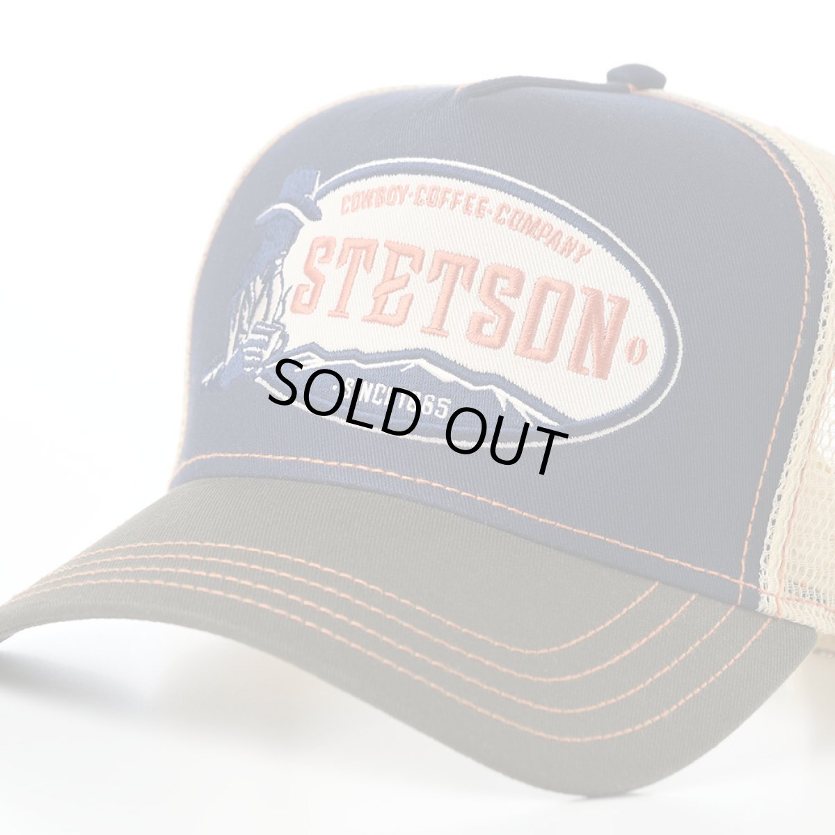 画像3: TRUCKER CAP COWBOY COFFEE（トラッカーキャップ カウボーイ コーヒー） ST331EU オリーブ (3)