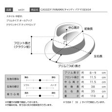 画像8: CASSIDY PANAMA（キャシディ パナマ）SE654 ブラック (8)