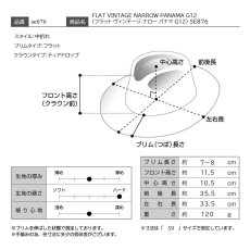 画像9: FLAT VINTAGE NARROW PANAMA G12（フラット ヴィンテージ ナロー パナマ G12） SE876 オフホワイト (9)