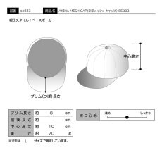 画像7: AKIHA MESH CAP（空羽メッシュ キャップ） SE883 ベージュ (7)