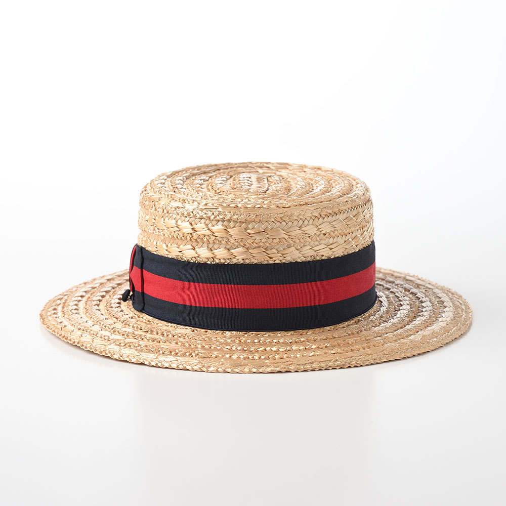 花麦カンカン帽 Flamingo SE659 ネイビーストライプ - STETSON Online Shop