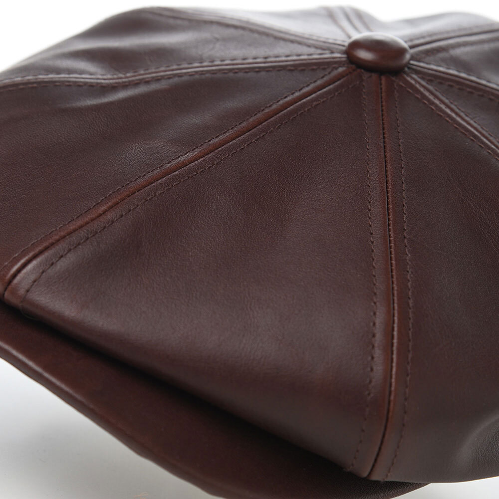 LEATHER CASQUETTE(レザーキャスケット) SE740 ブラウン - STETSON LEATHER CASQUETTE(レザーキャスケット) SE740 ブラウン - STETSON