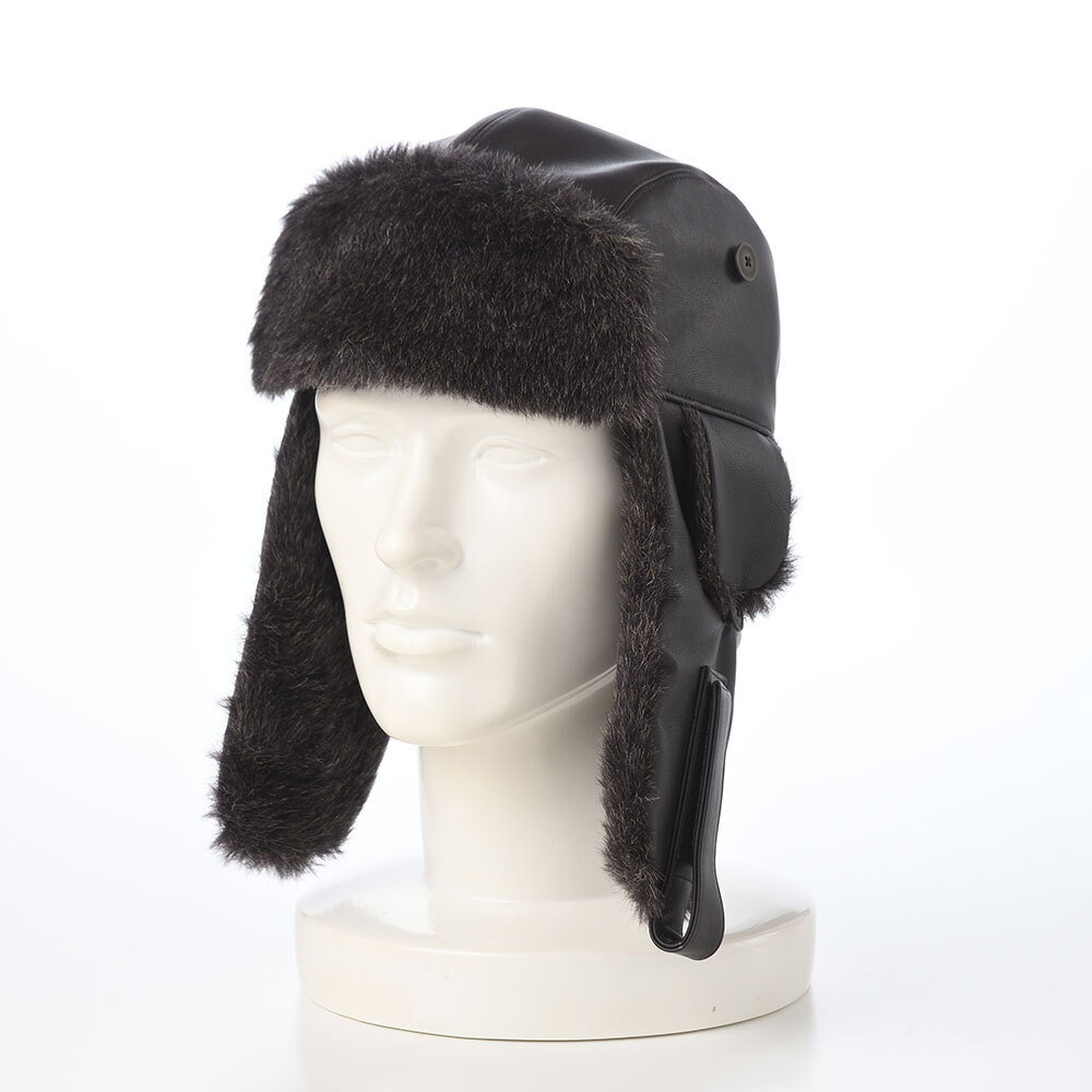 画像8: LAMB LEATHER FLIGHT CAP(ラムレザー フライトキャップ) SE840 ダークブラウン (8)