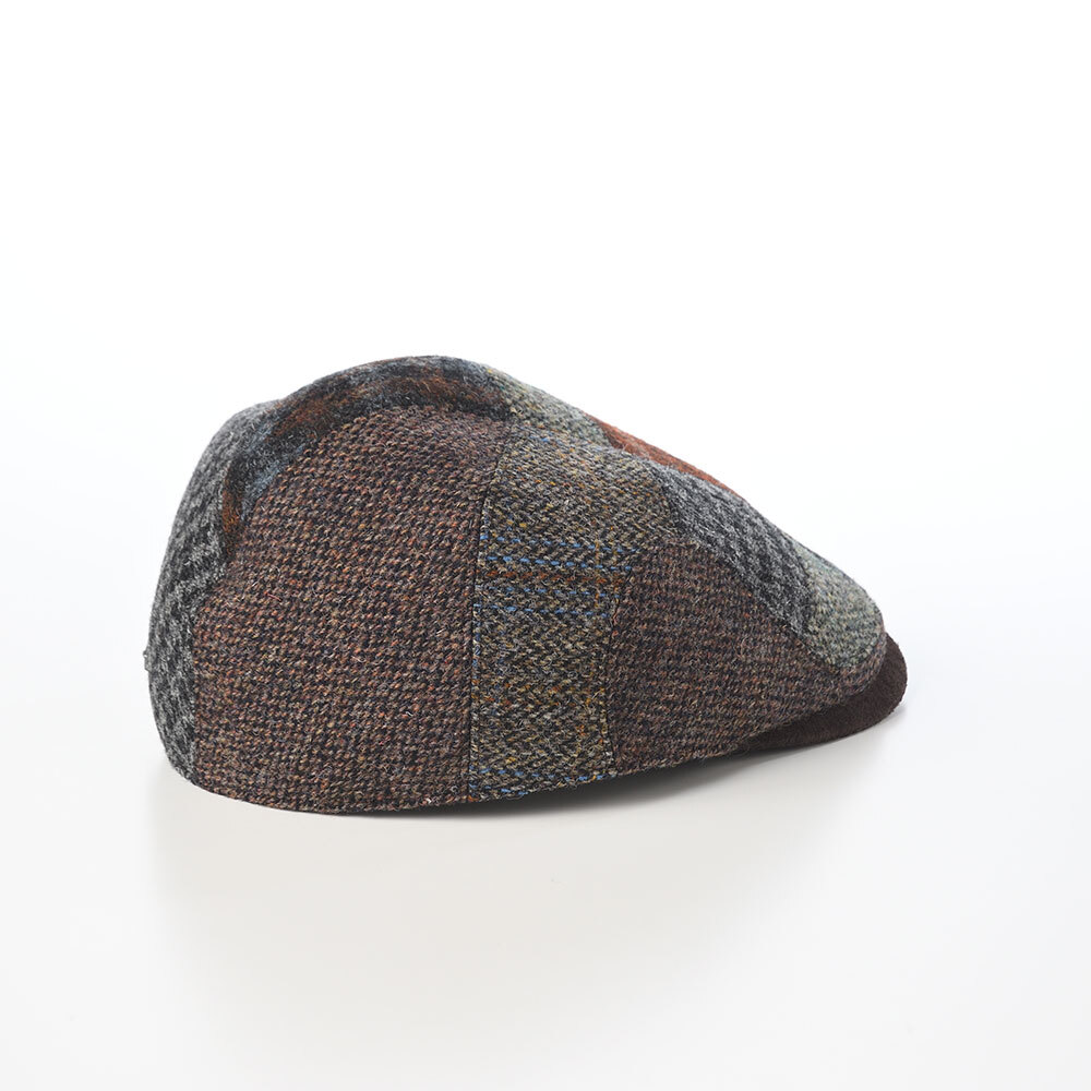 画像2: HARRISTWEED FIVE PATCHWORK HUNTING(ハリスツイード ファイブパッチワーク ハンチング) SE841 ブラウン (2)