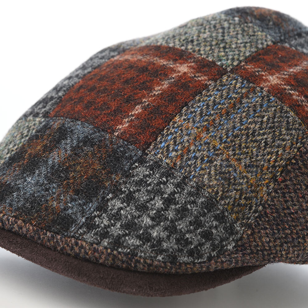 画像3: HARRISTWEED FIVE PATCHWORK HUNTING(ハリスツイード ファイブパッチワーク ハンチング) SE841 ブラウン (3)