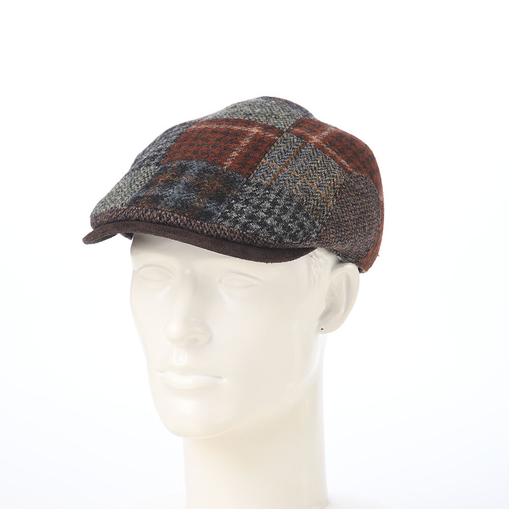 画像5: HARRISTWEED FIVE PATCHWORK HUNTING(ハリスツイード ファイブパッチワーク ハンチング) SE841 ブラウン (5)