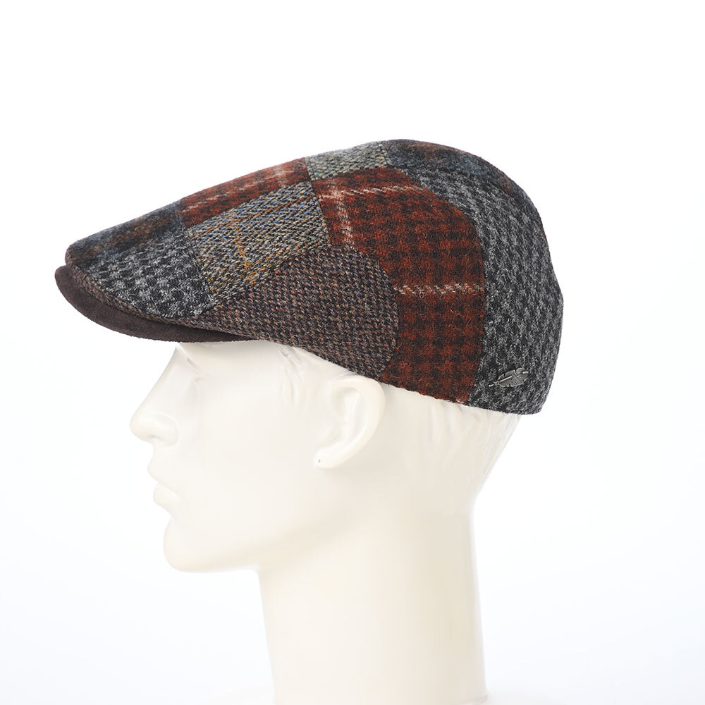 画像6: HARRISTWEED FIVE PATCHWORK HUNTING(ハリスツイード ファイブパッチワーク ハンチング) SE841 ブラウン (6)