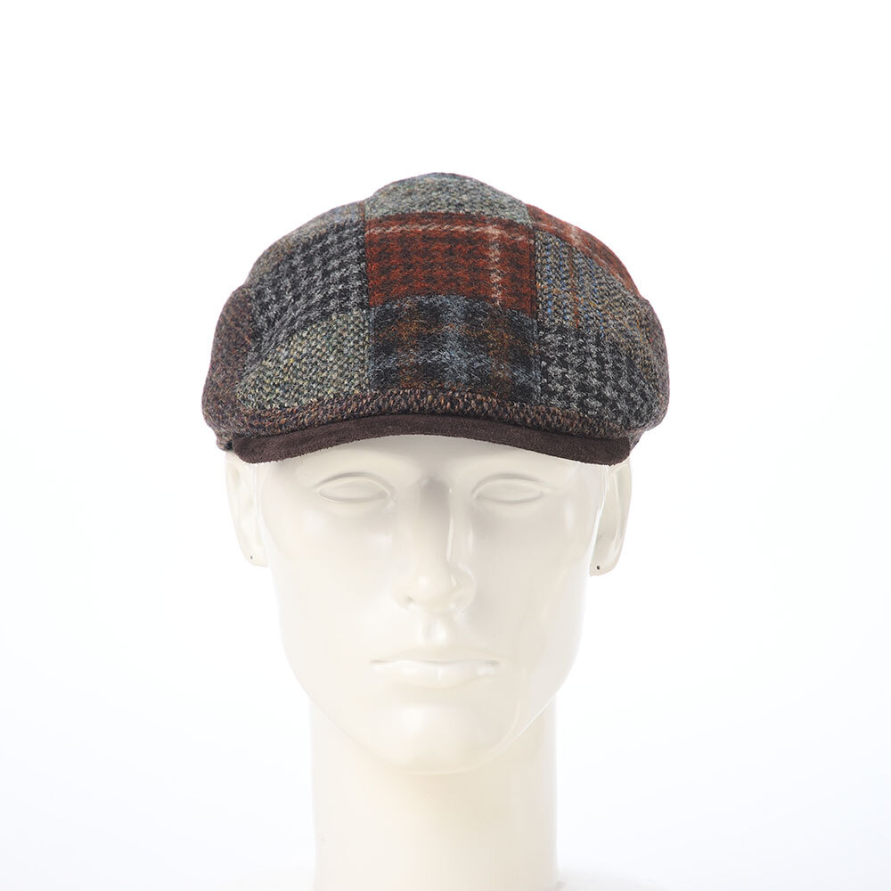 画像7: HARRISTWEED FIVE PATCHWORK HUNTING(ハリスツイード ファイブパッチワーク ハンチング) SE841 ブラウン (7)