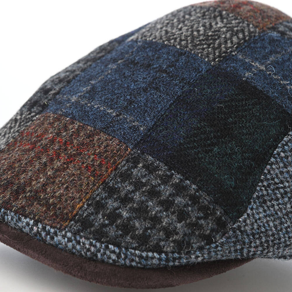 画像3: HARRISTWEED FIVE PATCHWORK HUNTING(ハリスツイード ファイブパッチワーク ハンチング) SE841 ネイビー (3)