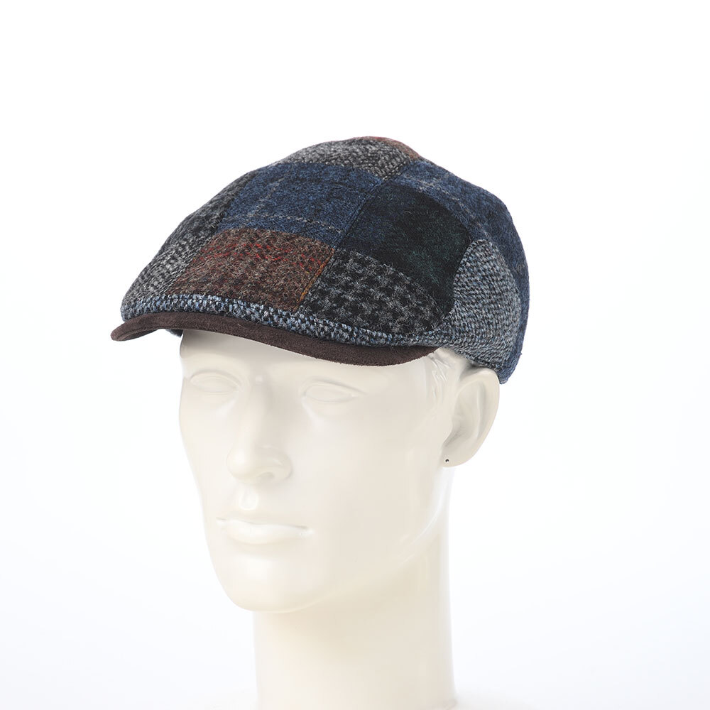 画像5: HARRISTWEED FIVE PATCHWORK HUNTING(ハリスツイード ファイブパッチワーク ハンチング) SE841 ネイビー (5)