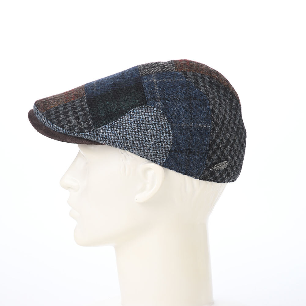 画像6: HARRISTWEED FIVE PATCHWORK HUNTING(ハリスツイード ファイブパッチワーク ハンチング) SE841 ネイビー (6)