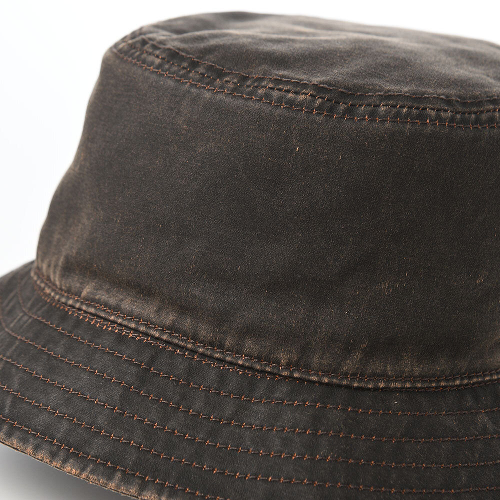 画像4: PU COATING BUCKET HAT(PUコーティング バケットハット) ST234 ダークブラウン (4)