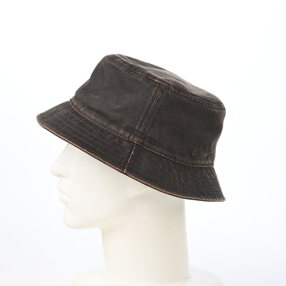 画像7: PU COATING BUCKET HAT(PUコーティング バケットハット) ST234 ダークブラウン (7)