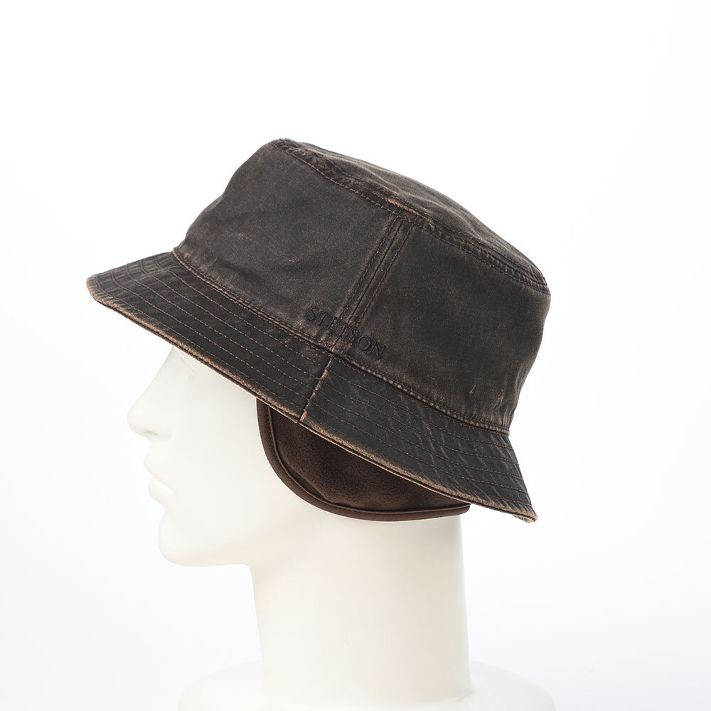 画像9: PU COATING BUCKET HAT(PUコーティング バケットハット) ST234 ダークブラウン (9)