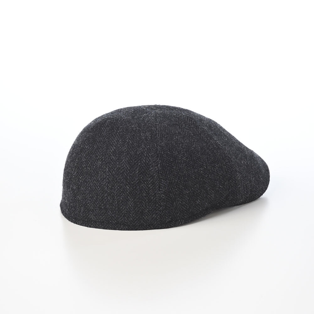 画像2: SHETLAND LAMBS WOOL HUNTING(シェットランドラムズウール ハンチング) ST238 チャコール (2)