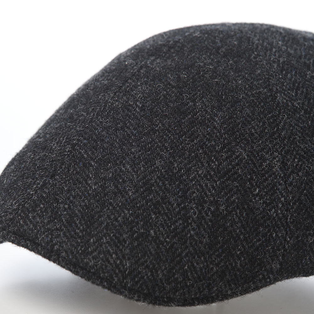 画像3: SHETLAND LAMBS WOOL HUNTING(シェットランドラムズウール ハンチング) ST238 チャコール (3)